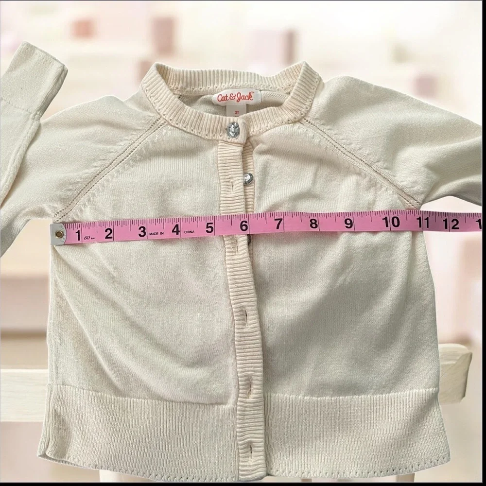 Cat & Jack Ivory Button Down Toddler Cardigan